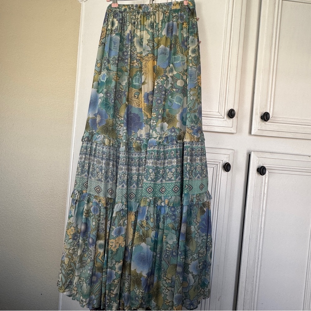 Spell Amthyst Maxi Skirt in Blue